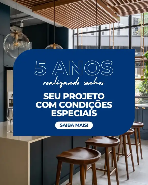 5 anos realizando sonhos! Seu projeto com condições especiais!