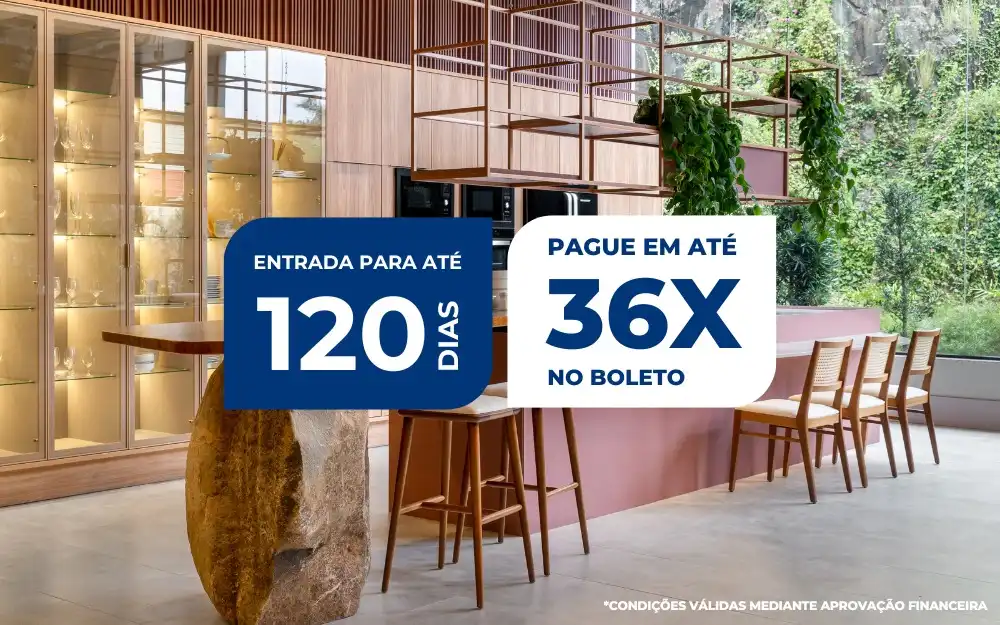 Entrada para até 120 dias. Pague em até 36X no boleto